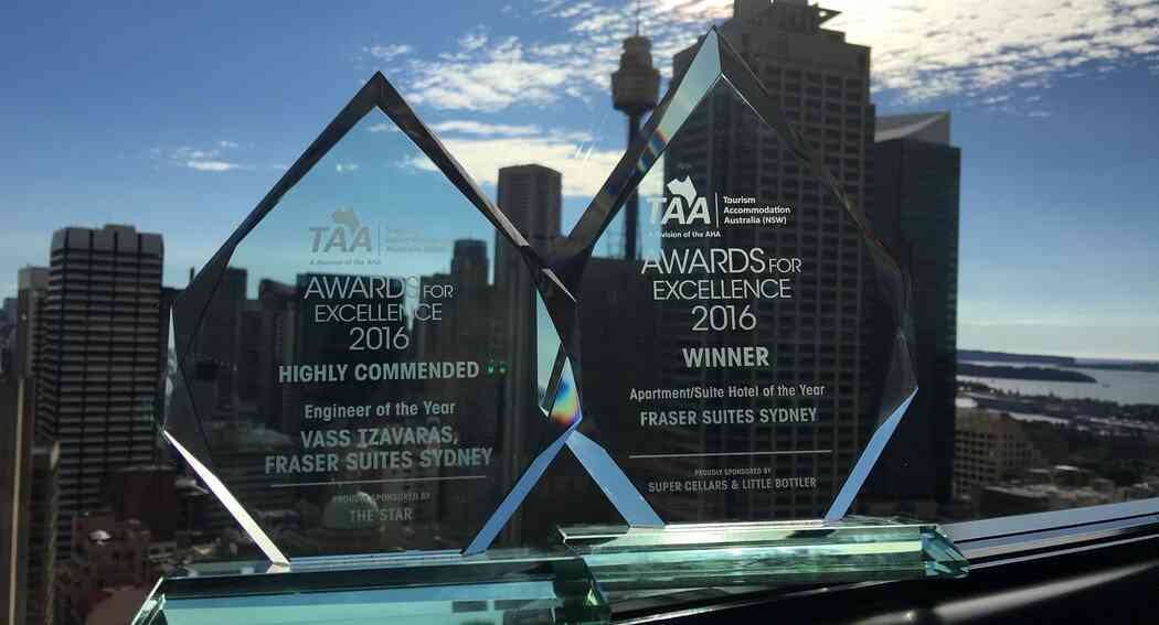 Fraser Suites Sydney Scoops up Best Apartment/Suite Hotel of the Year at 2016 TAA NSW Awards for Excellence