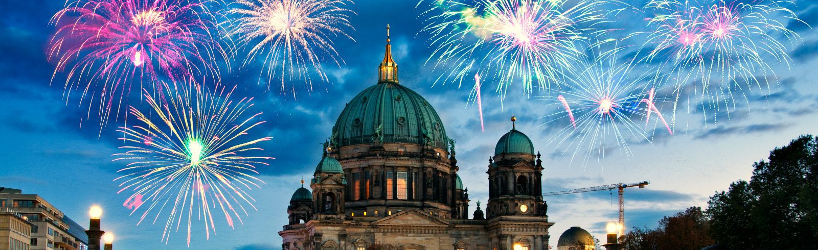 Fireworks in Berlin new year