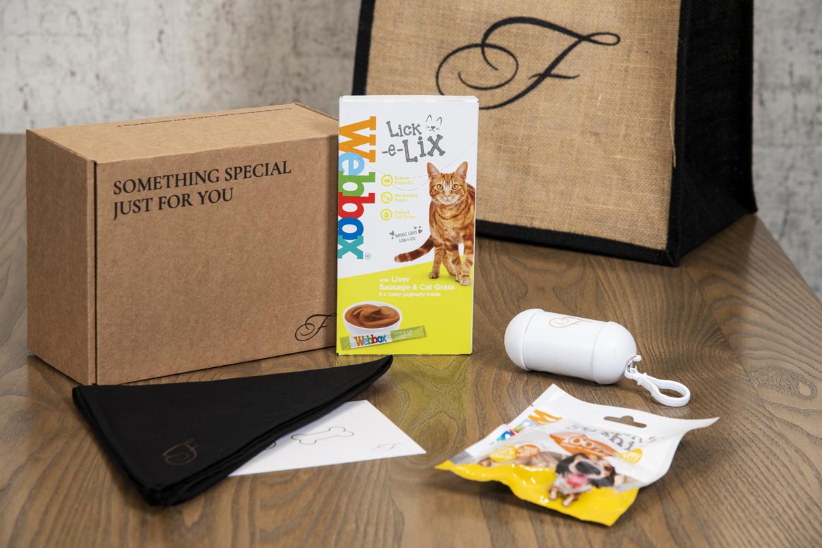 Pet welcome hamper at Fraser Suites Queens Gate, a pet friendly hotel in London