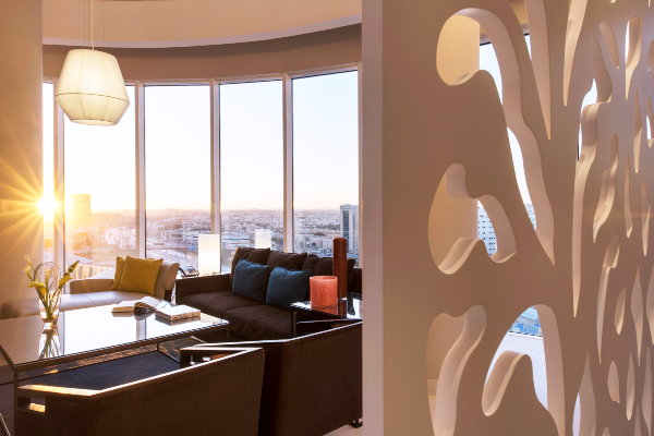 Fraser Suites Riyadh penthouse living room area