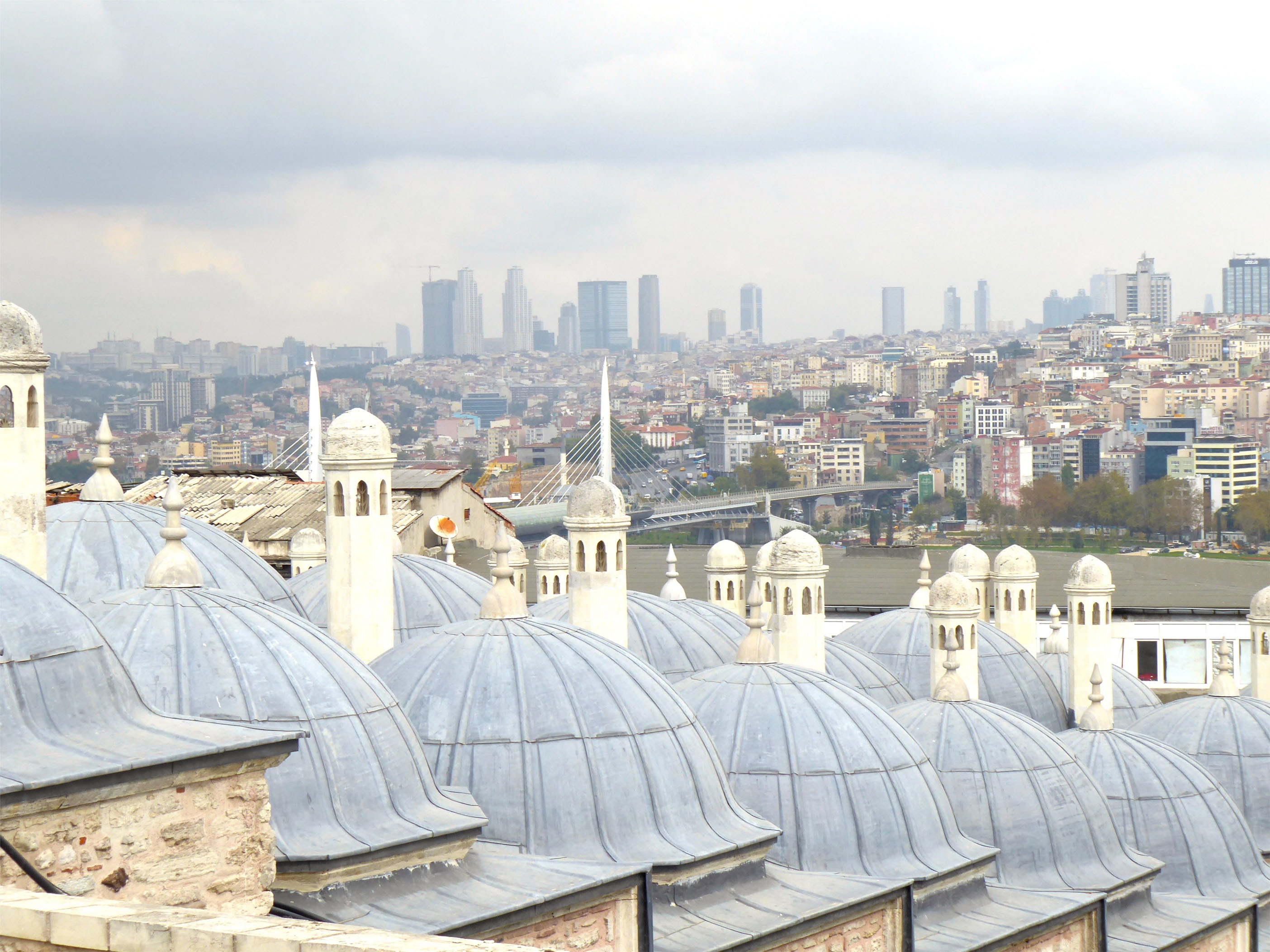 The skyline of Istanbul stretches out near your luxury suites hotel. 