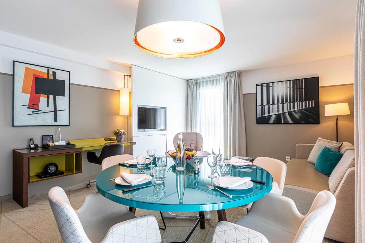 Dining space of Two Bedroom Apartment in La Défense Paris