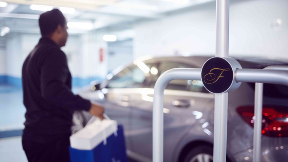 Parking at family friendly hotel of Fraser Suites Harmonie La Defense in Paris