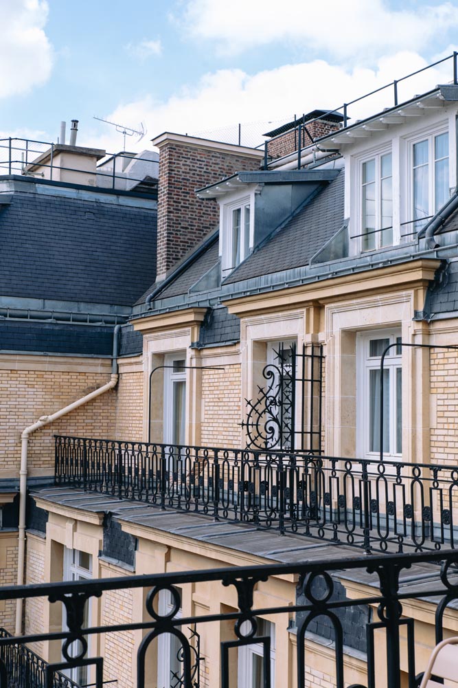 Patio view from Deluxe Suite in Paris