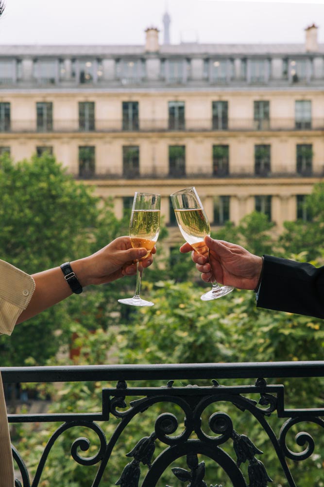 Balcony of Executive Suite in Paris with Champs-Élysées view