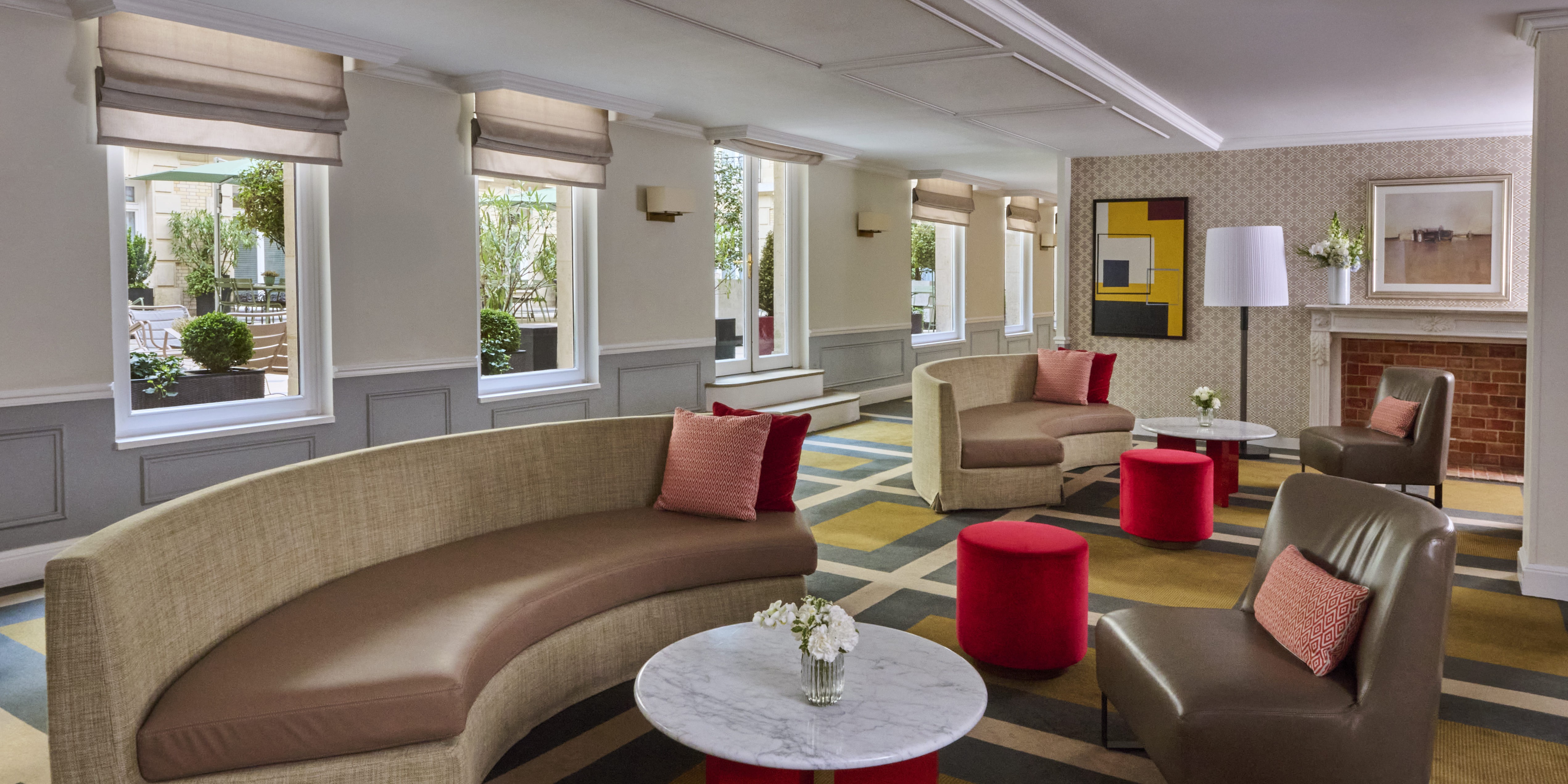 Lobby of Fraser Suites Le Claridge, Champs-Élysées serviced hotel apartments in central Paris