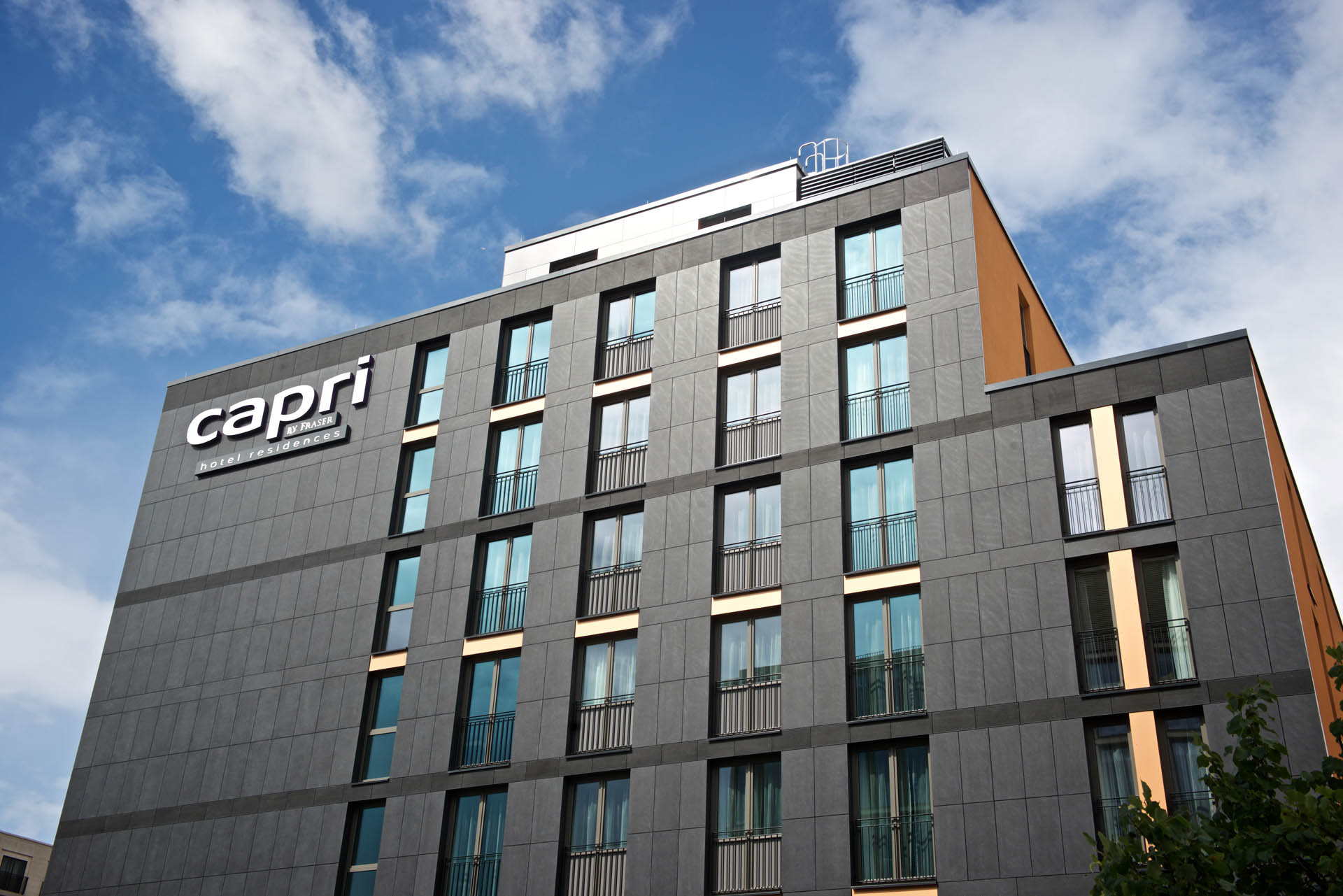 Facade of Capri by Fraser - apart hotel in Frankfurt city centre, near Messe