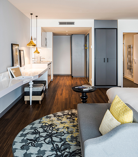 Bedroom & Living area of Studio Deluxe of Capri by Fraser Frankfurt