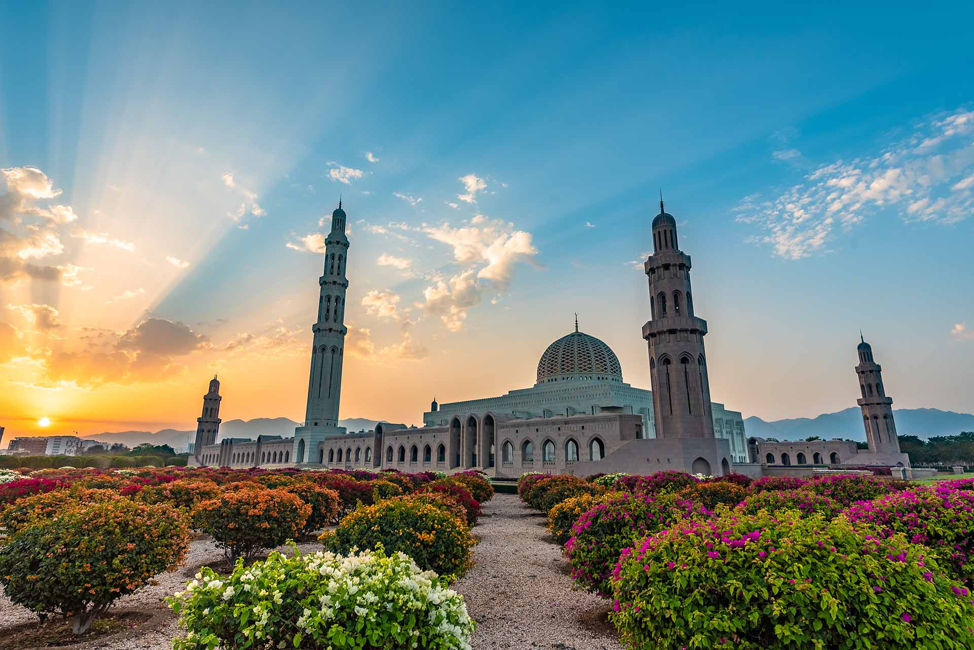 Cityscape view of Muscat with top place to visit and thing to do in Muscat