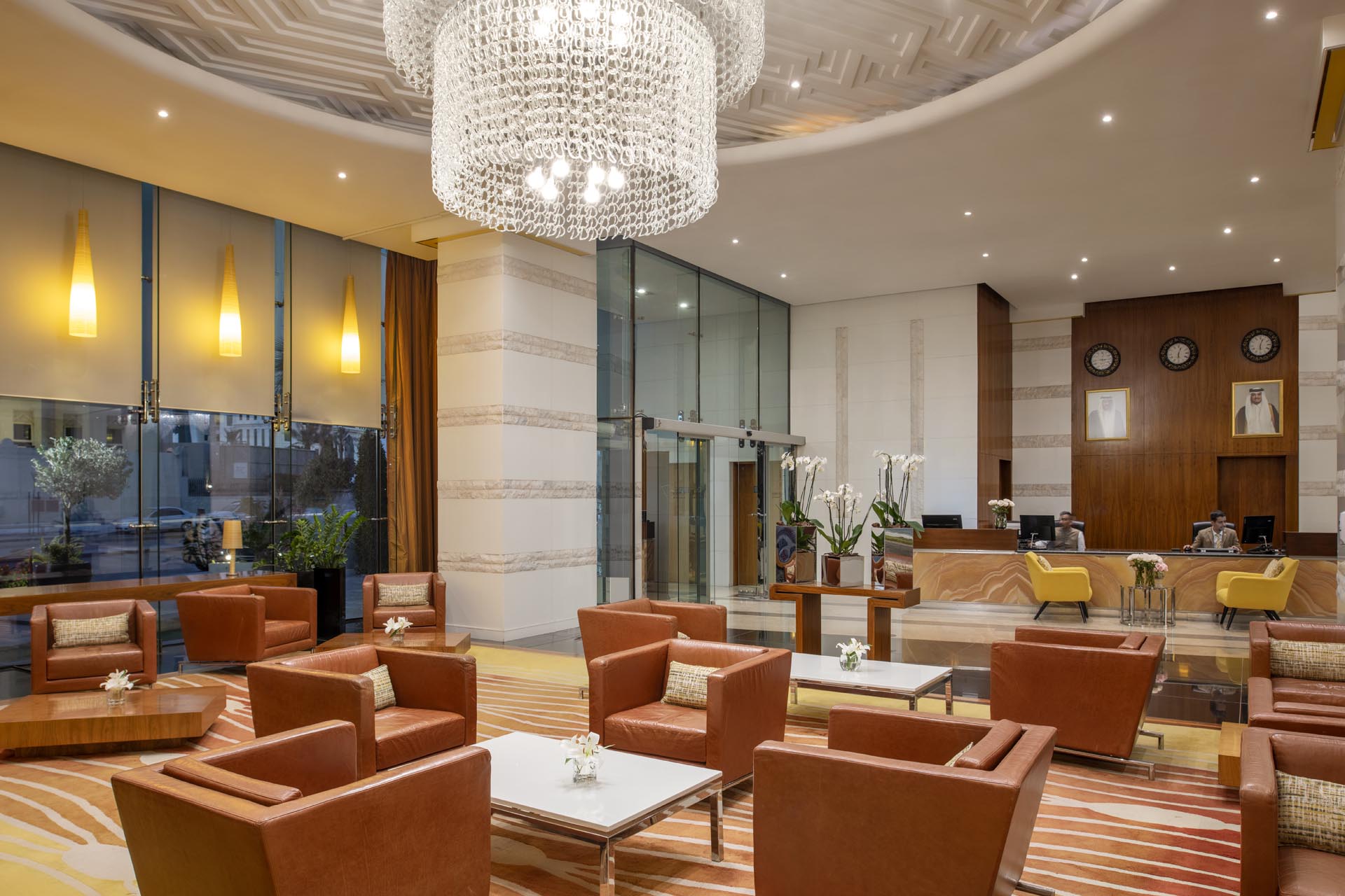 Lobby at Fraser Suites Doha serviced apartments
