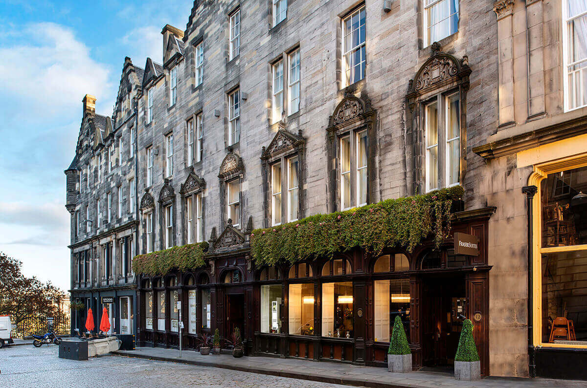 Facade of Fraser Suites Edinburgh apartment hotel