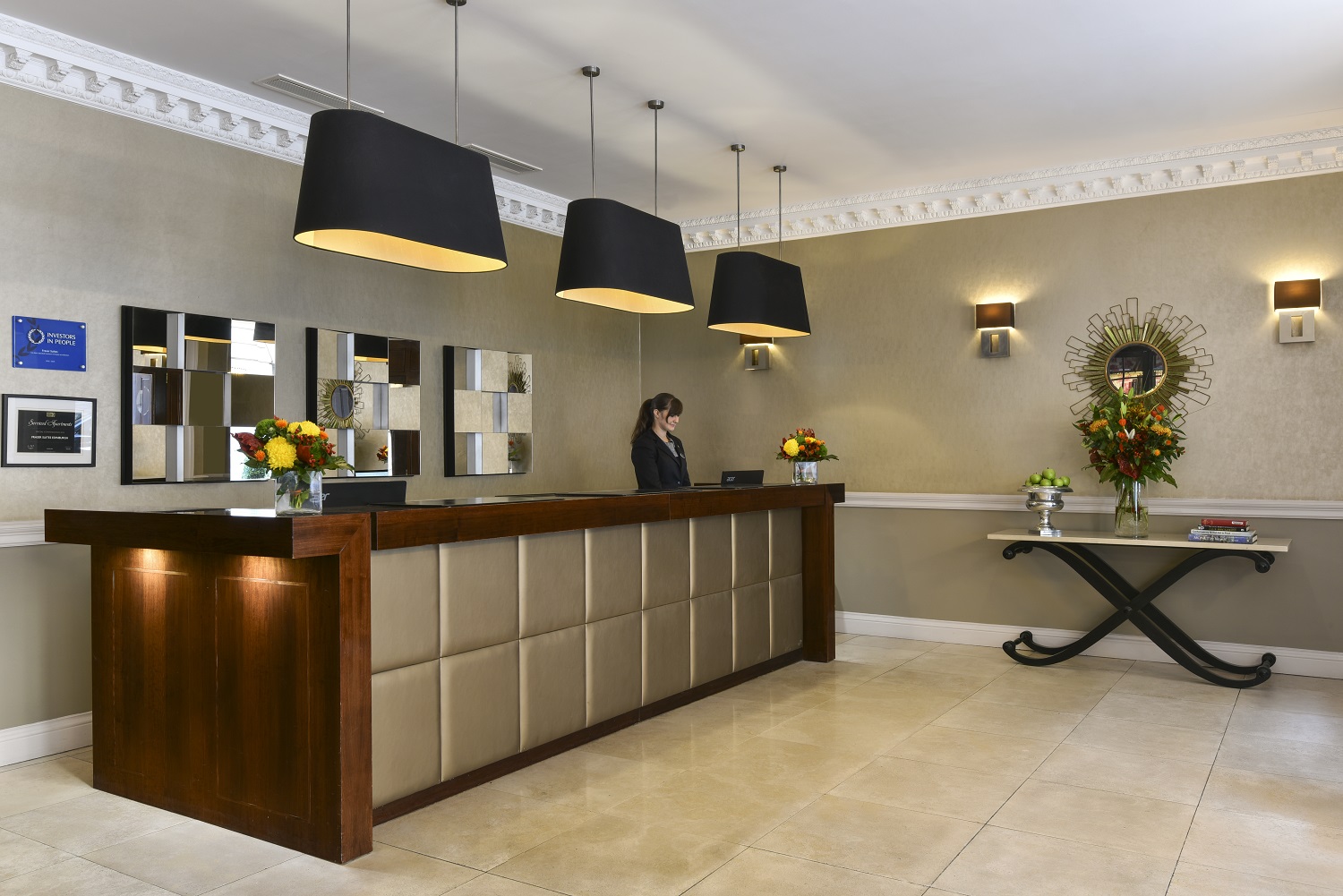 Receptionist at Fraser Suites Edinburgh serviced hotel apartments in Edinburgh city centre