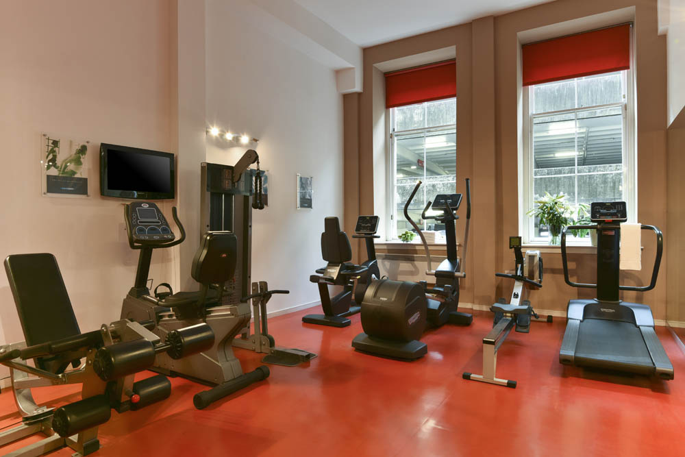 Overview of gym room in Fraser Suites Glasgow serviced apartments