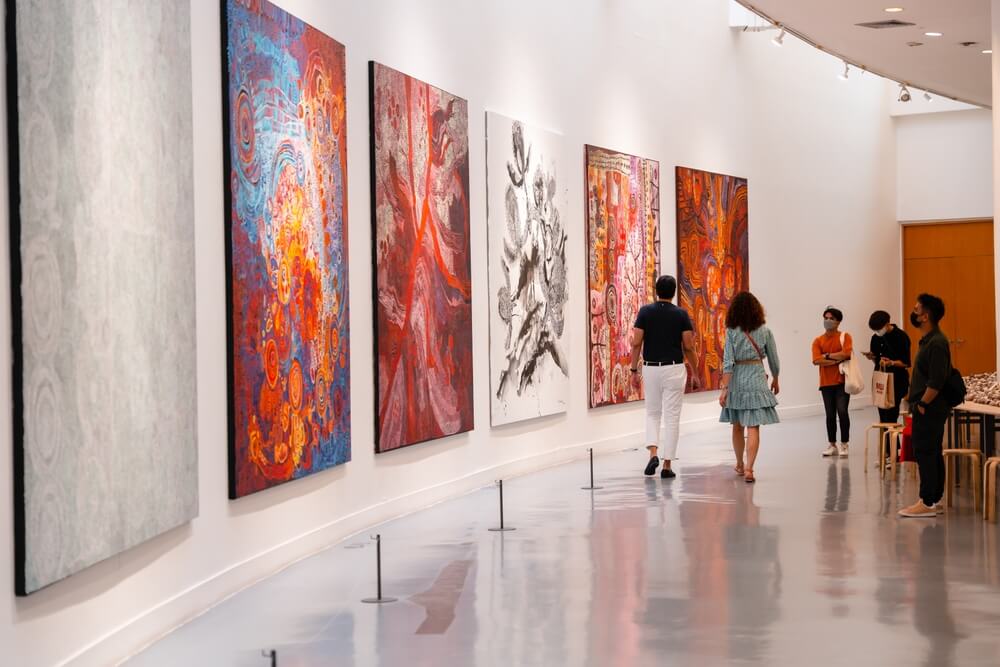 An exhibit of artwork at the Bangkok Art and Cultural Centre