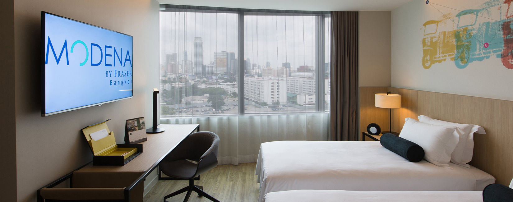 Deluxe room in Modena by Fraser Bangkok near The Parq