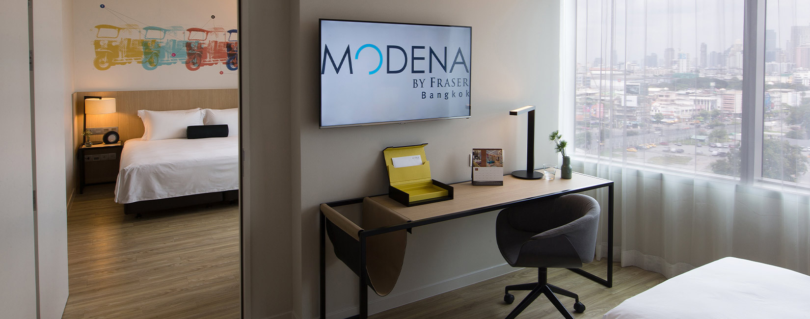 Deluxe room at Modena by Fraser Bangkok near Rama 4