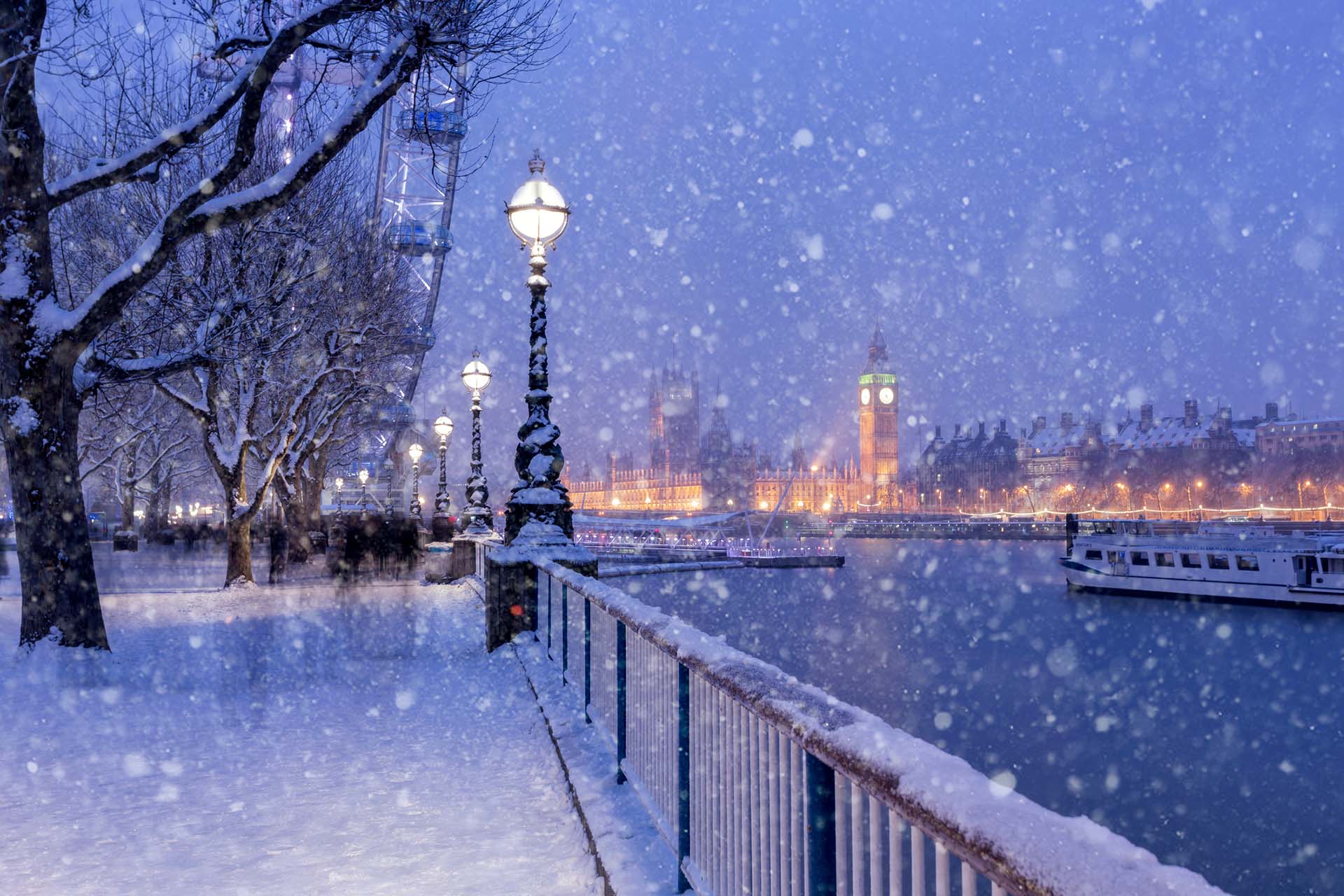 London skyline in January
