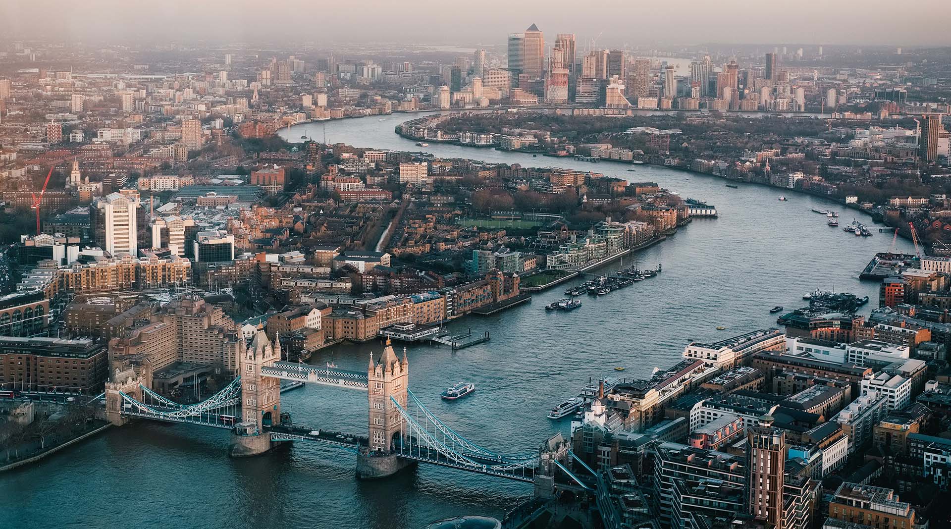 London skyline in January