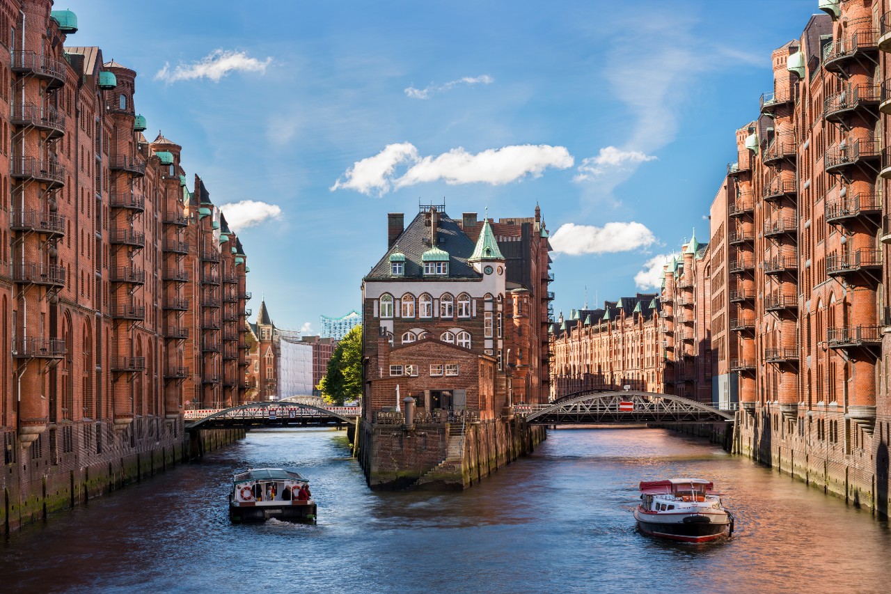 Hamburg landmark moated castle