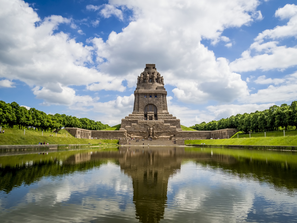 Monument to the Battle of the Nations (1813) (Voelkerschlachtdenkmal), Leipzig, Germany, designed by German architect Bruno Schmitz (1913)
