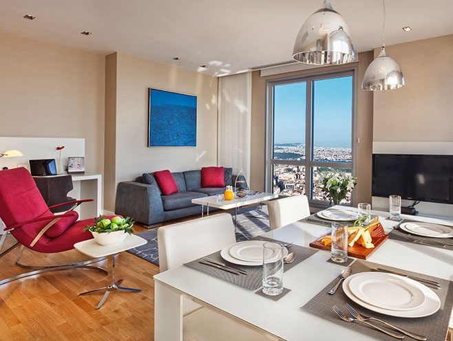 Enjoy sweeping views of the Bosphorus Strait at Fraser Place Anthill, luxury serviced apartments in Istanbul, Turkey.