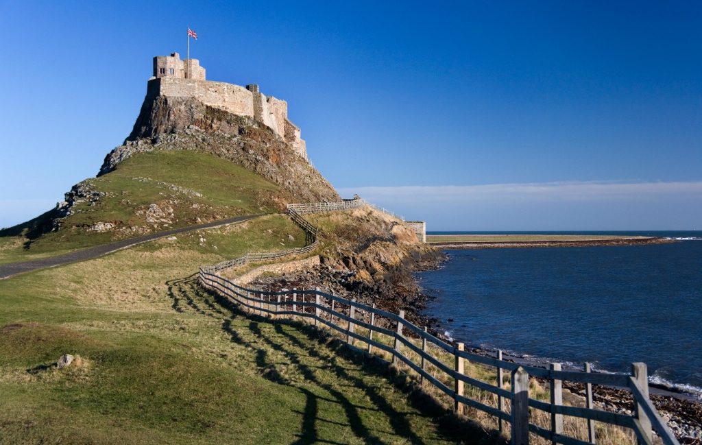 Lindisfarne Castle on the Holy Island in England, UK