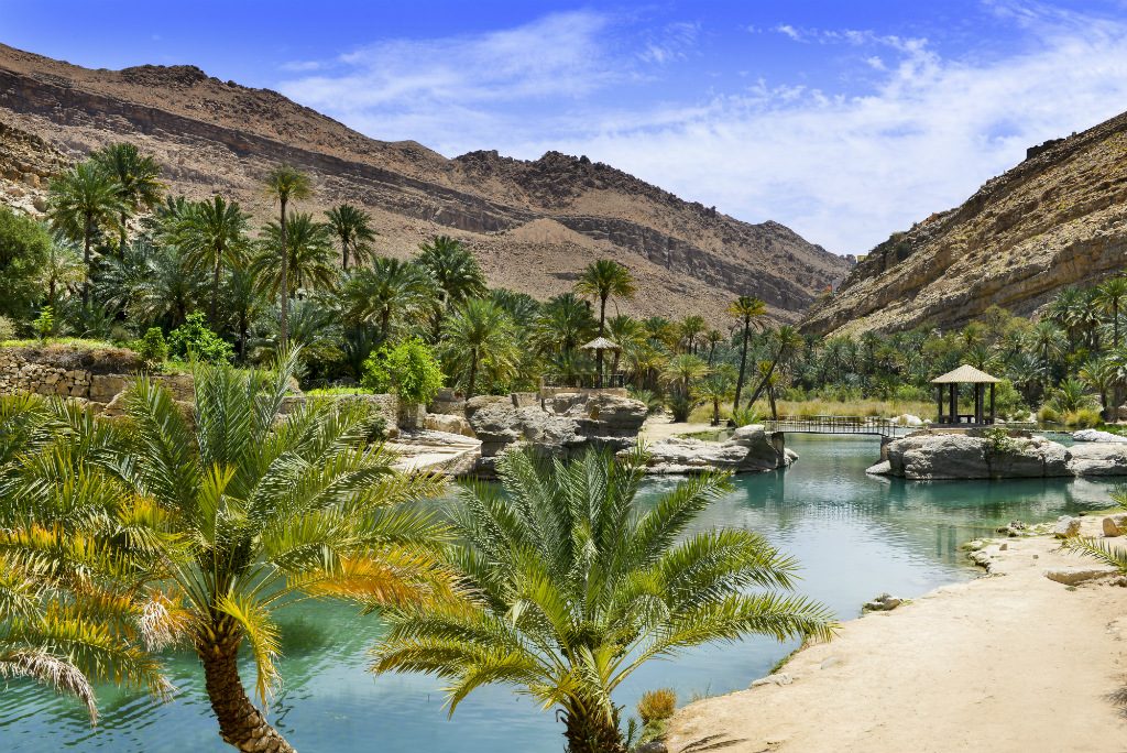 Wadi Shab in Muscat, Oman