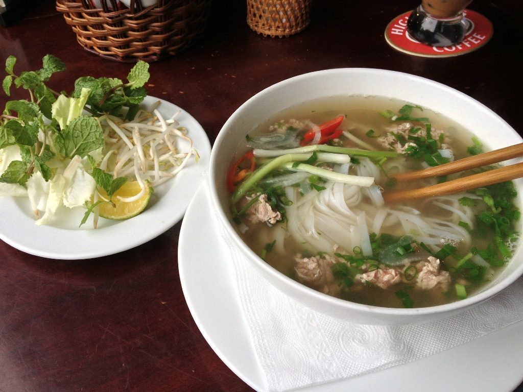 A bowl of Vietnamese pho