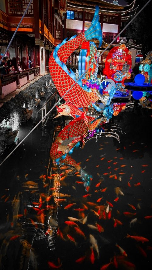 A dragon display at Yu Garden in Shanghai