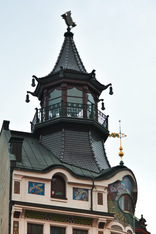 Riquet Cafe in Leipzig is housed in a uniquely designed building