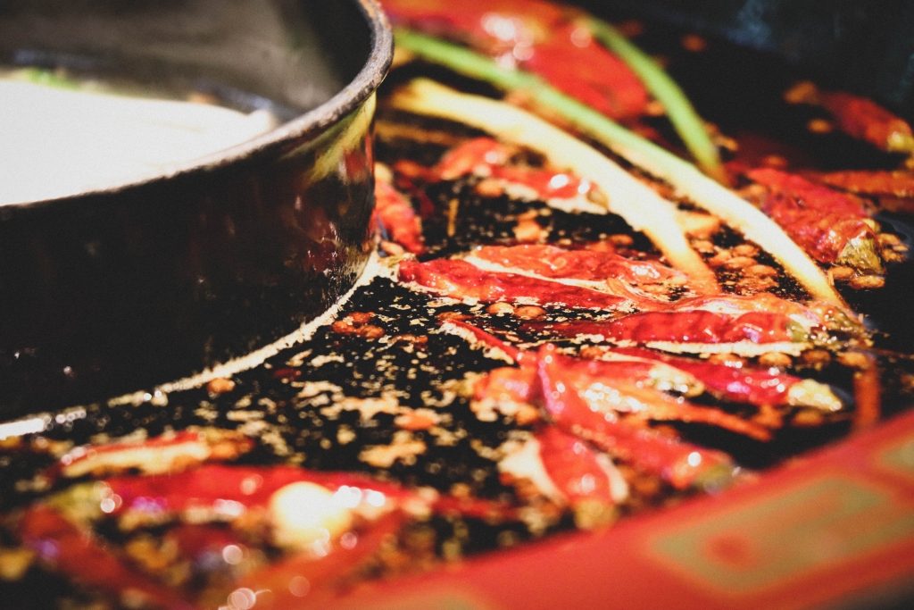Sichuan spicy hot pot can be commonly found in Chengdu
