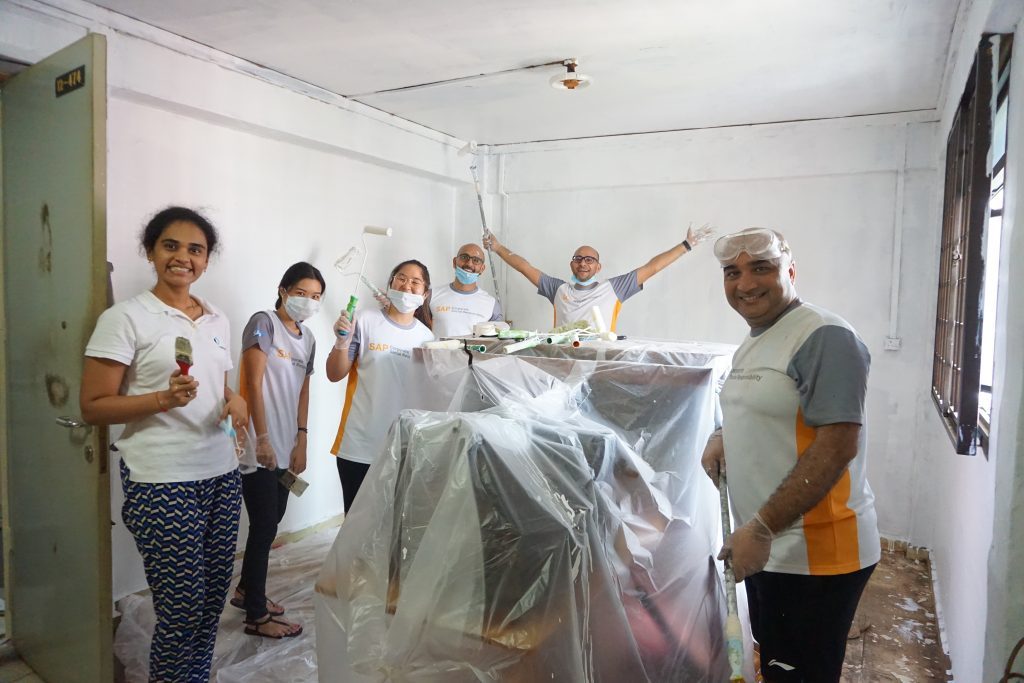 Volunteers from Habitat for Humanity Singapore. Photo courtesy of Habitat for Humanity Singapore.