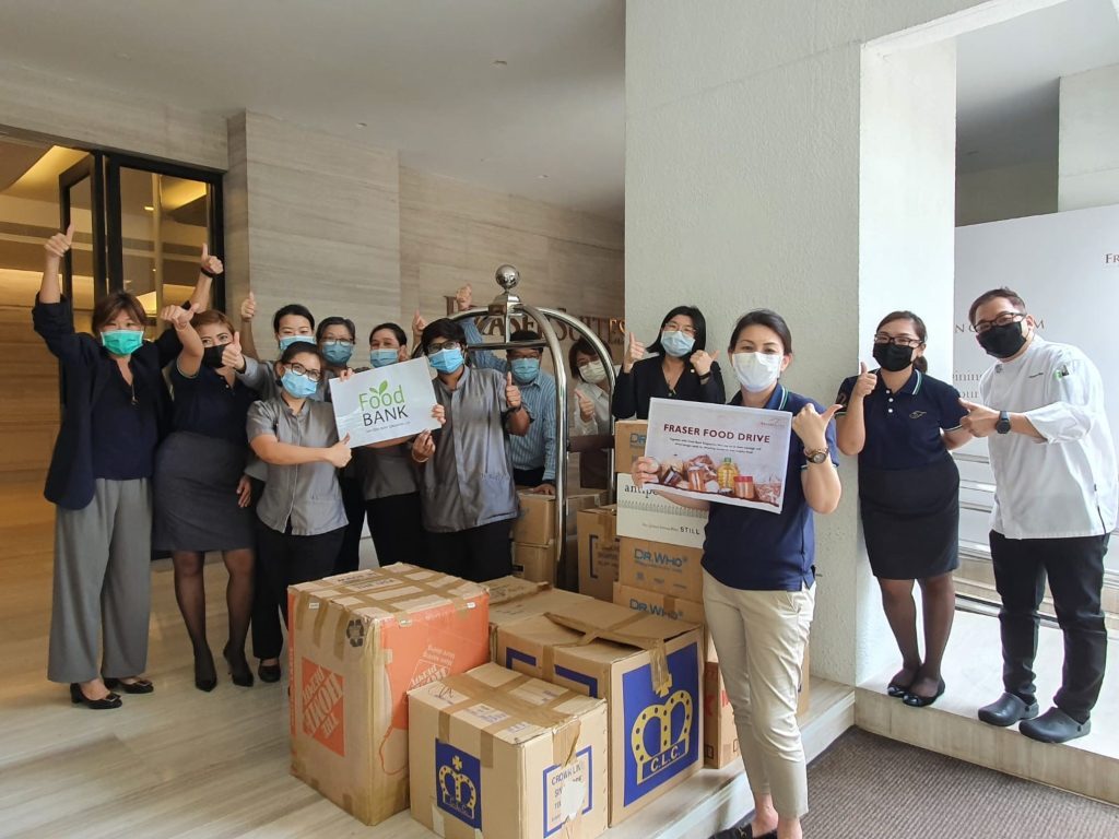 Fraser Suites Singapore participated in the 'Fraser Food Drive for Foodbank.