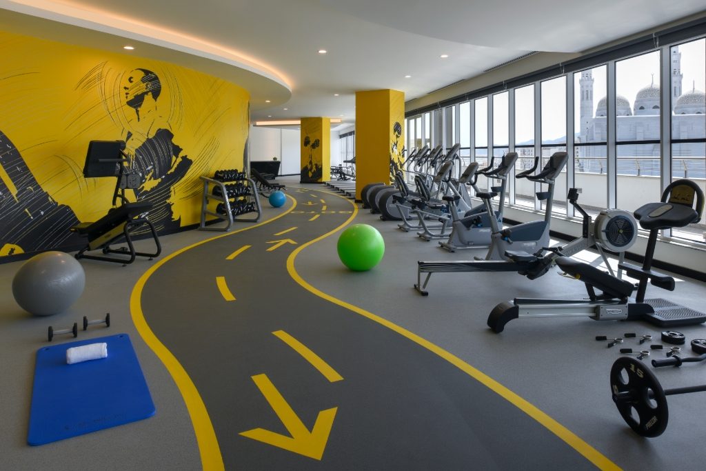 Fully equipped gym at Fraser Suites Muscat