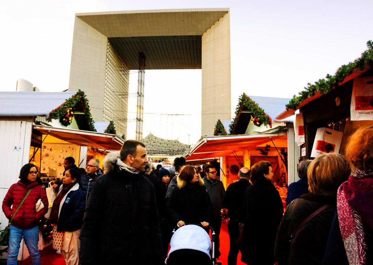 Christmas market in La Defense