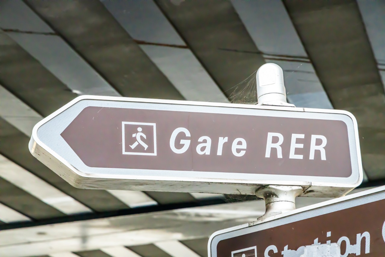 A quiet street with restaurants in the bohemian Marais district of Paris