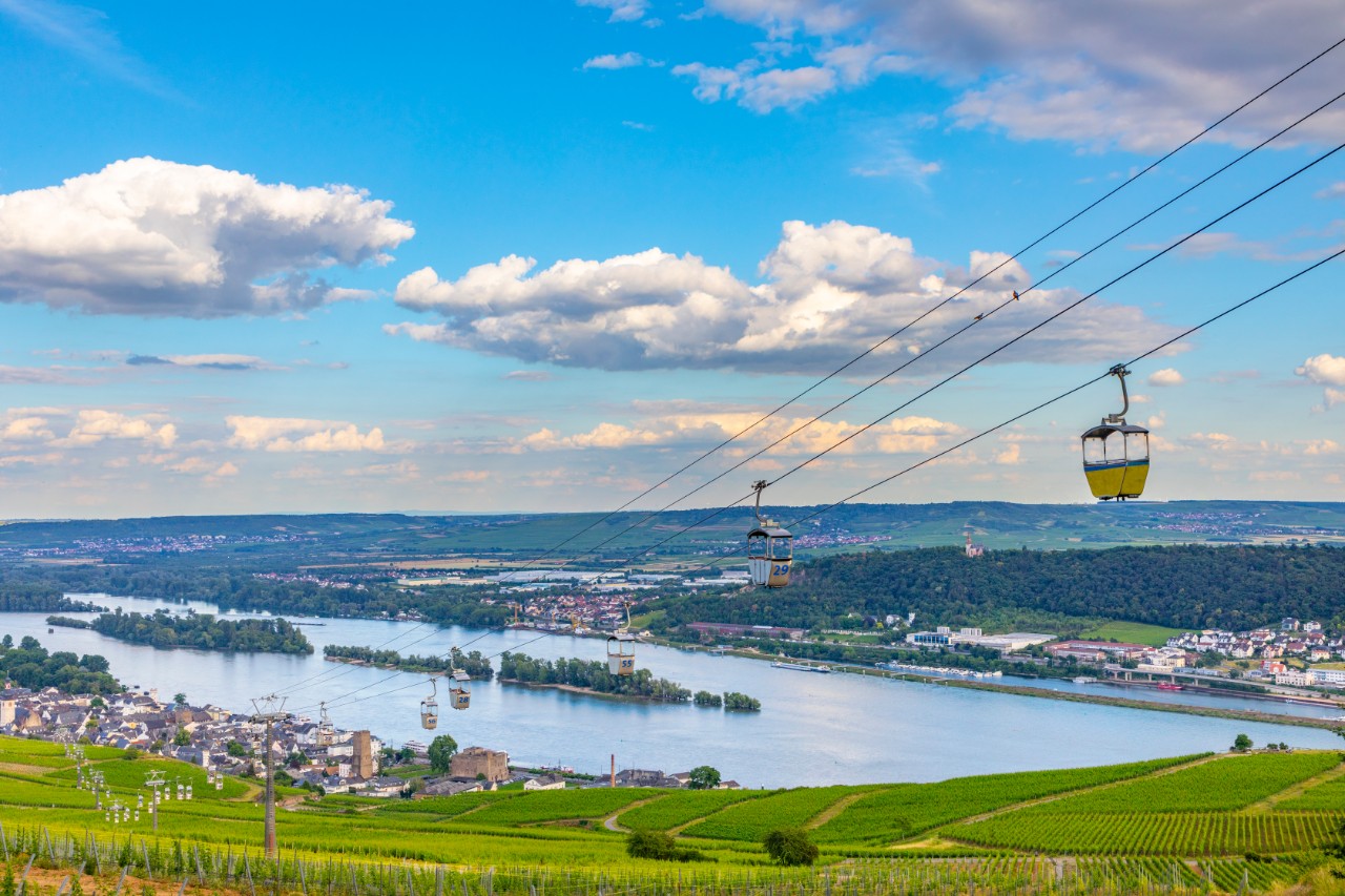scenic funicular over the vineyards of Ruedesheim, Germany