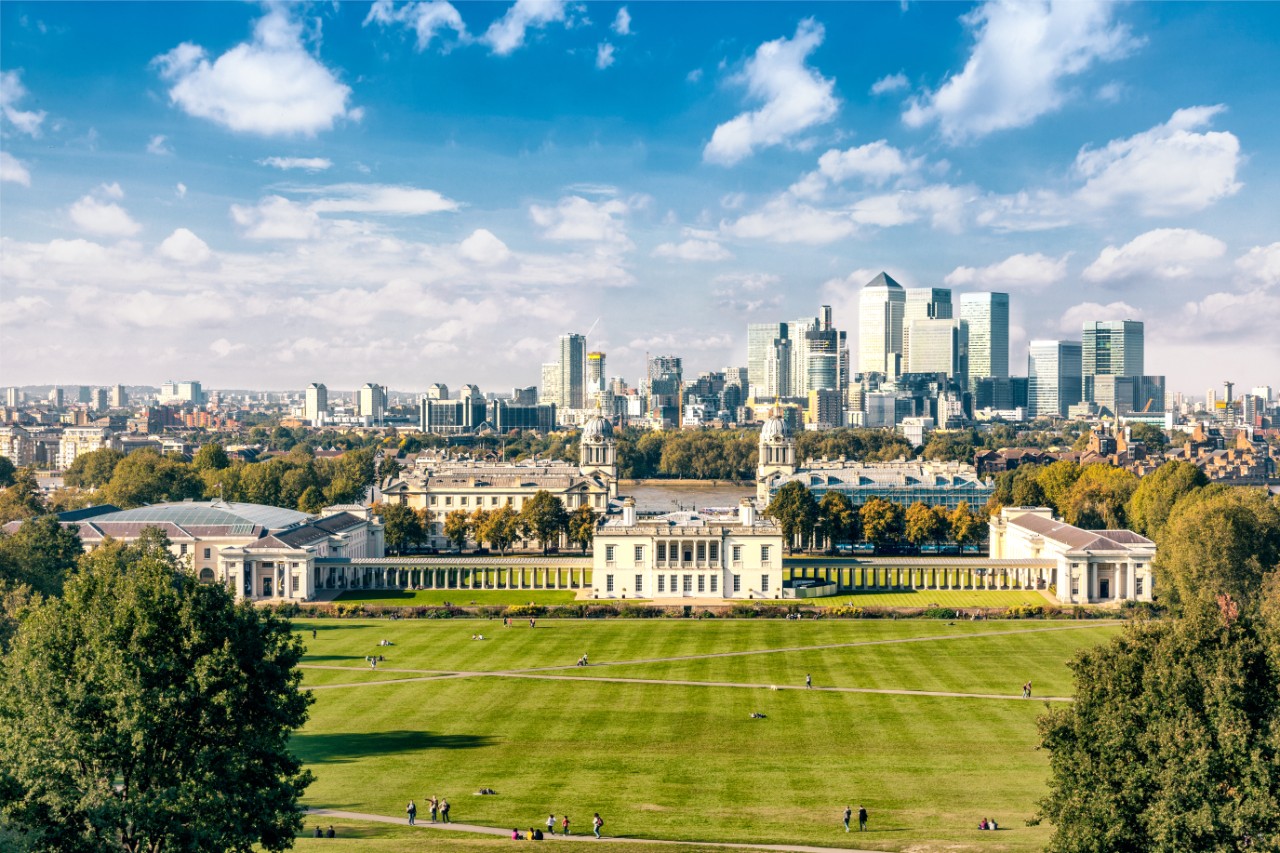 Arial view of Greenwich Park
