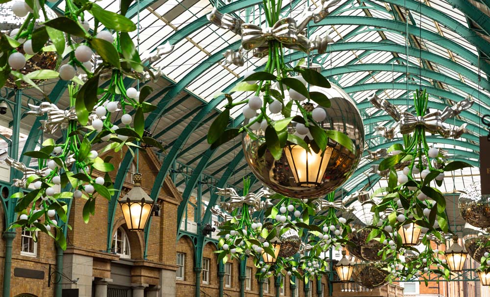 London Covent Garden decoration in Winter