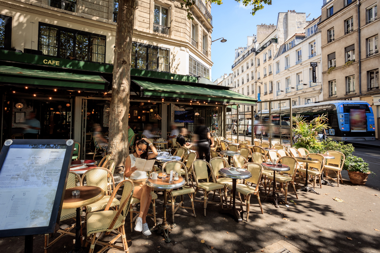 Lady travelling in Paris, France